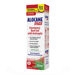 Alocane envase frontal 4 oz mostrando la marca y propósito para alivio rápido