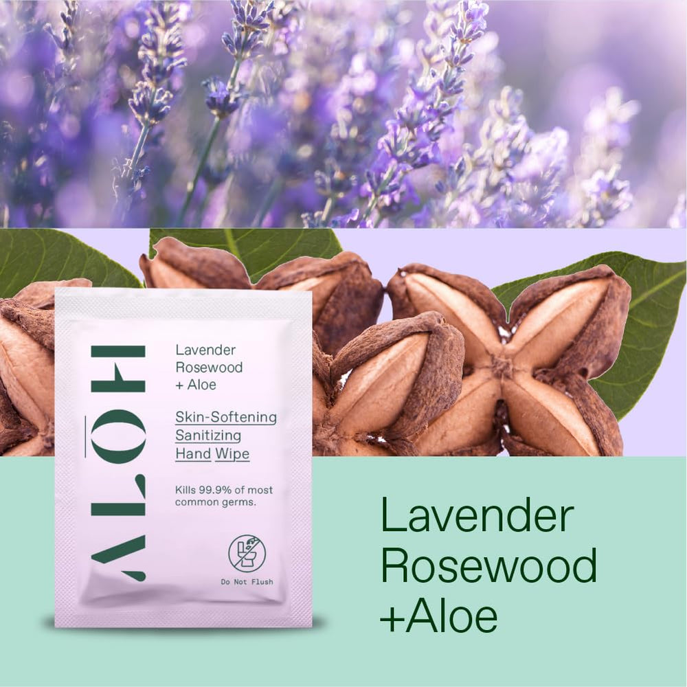 ALŌH primer plano de la textura de la toallita con aloe, suave para la piel