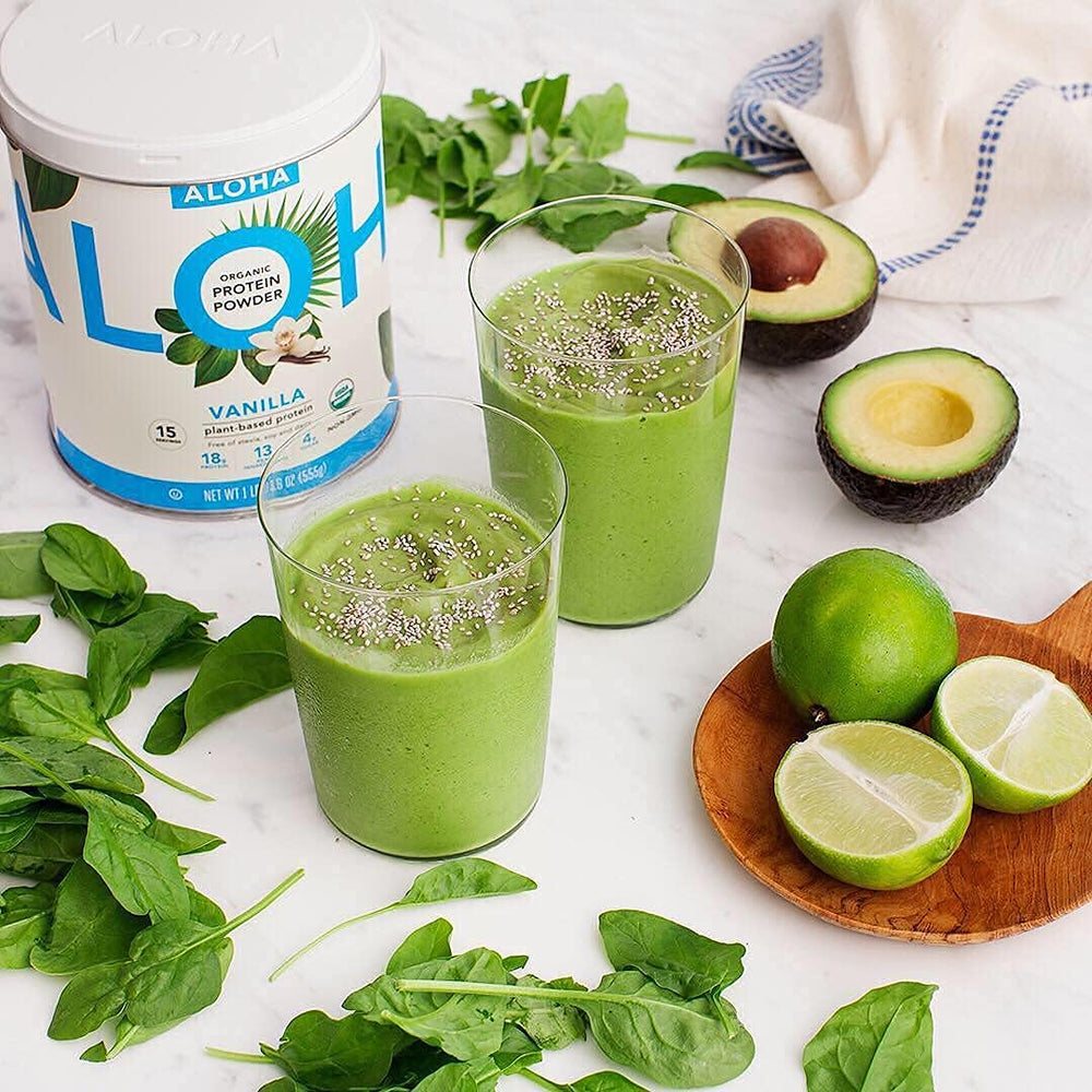 Envase reciclable de ALOHA proteína, opción sostenible.