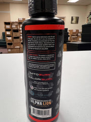 ALPHA LION panel nutricional en empaque destacando cero calorías y sin azúcares