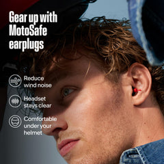 Alpine MotoSafe detalle del AlpineAcousticFilter mostrando control del ruido sin perder voz