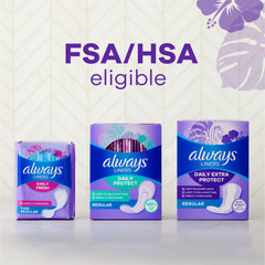 Always empaque indicando producto sin perfume para pieles sensibles