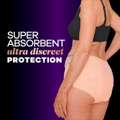 Always Discreet Boutique Underwear, color Rosy, cintura alta para mayor cobertura.