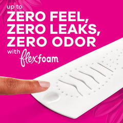 Always Radiant en uso con ropa interior demostrando discreción y movilidad
