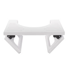 AmazerBath taburete frontal blanco mostrando diseño compacto y elegante