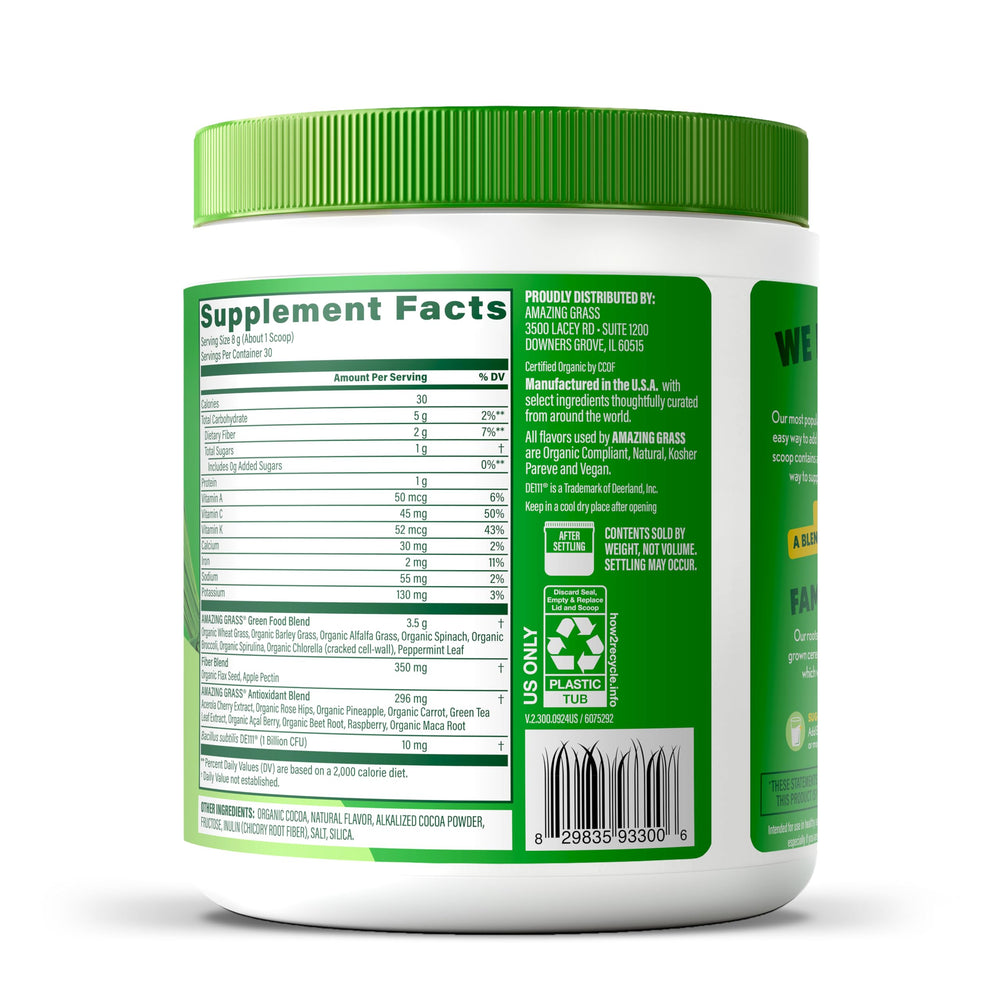 Amazing Grass en escena de desayuno para llevar, opción rápida y saludable