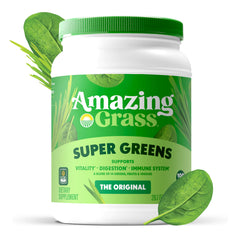 Amazing Grass muffins verdes horneados elaborados con el polvo
