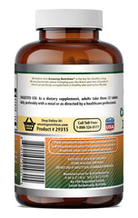 Amazing Nutrition tabletas junto a moneda para comparar tamaño real