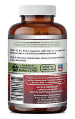 Amazing Nutrition etiqueta con información nutricional y certificaciones visibles