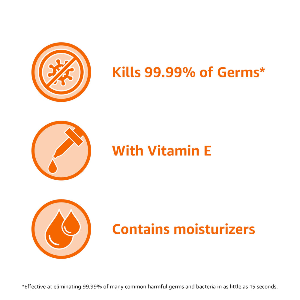 Amazon Basics gel textura en palma, fórmula con vitamina E y humectantes