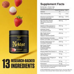 Ambrosia bebida preparada en vaso con hielo lista para consumir al instante