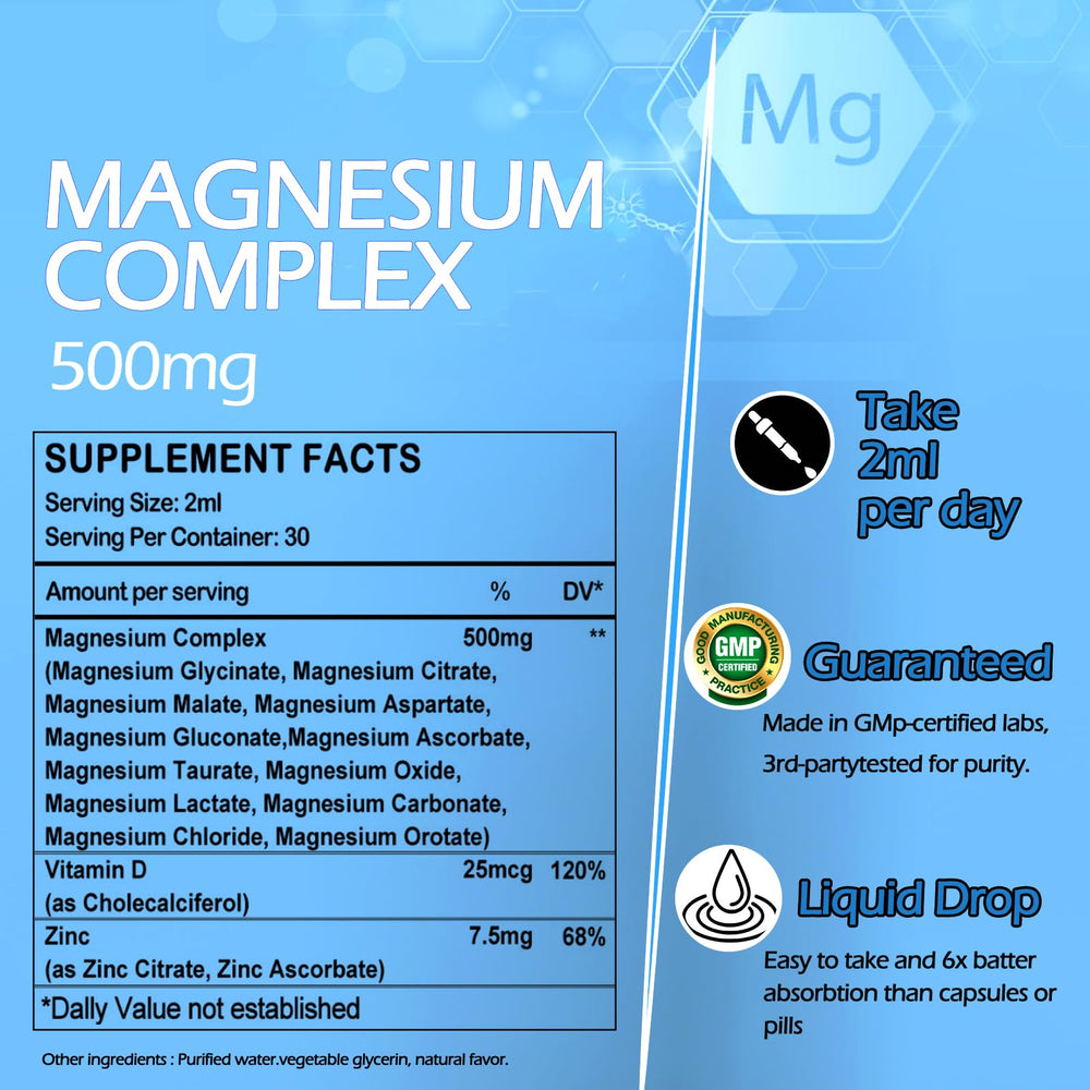 AMENQ hHEALTH etiqueta con lista de 12 formas de magnesio y pureza