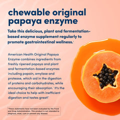 Envase original de American Health, enzimas de papaya para uso diario.