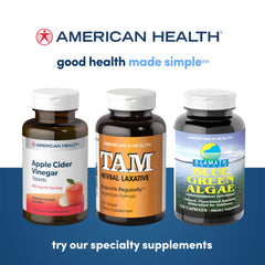 American Health etiqueta con ingredientes destacando recolección ética