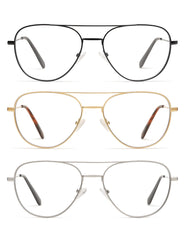 AMOMOMA gafas aviador frontal paquete mostrando estilo y protección