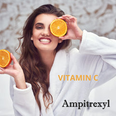 Ampitrexyl primer plano de una cápsula para ver textura y tamaño