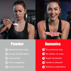 AMZXO comparación de tamaño de las gomitas para dosificación fácil