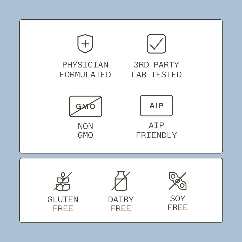 Amy Myers MD cápsulas comparadas con moneda para referencia de tamaño