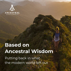 Ancestral Supplements botella abierta en una cocina saludable, su uso diario sencillo