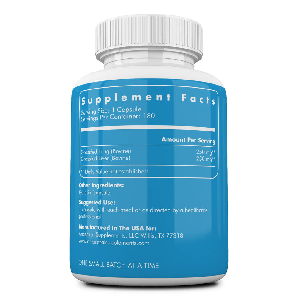 Ancestral Supplements primer plano de cápsulas revela textura natural