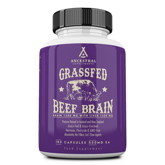 Ancestral Supplements envase frontal mostrando beneficios y aspecto profesional
