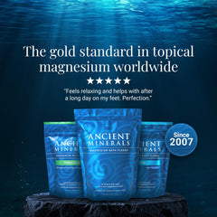 Ancient Minerals ambiente de baño relajante que transmite bienestar y calma