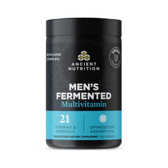 Ancient Nutrition frente del empaque mostrando multivitamínico, beneficio: apoyo integral
