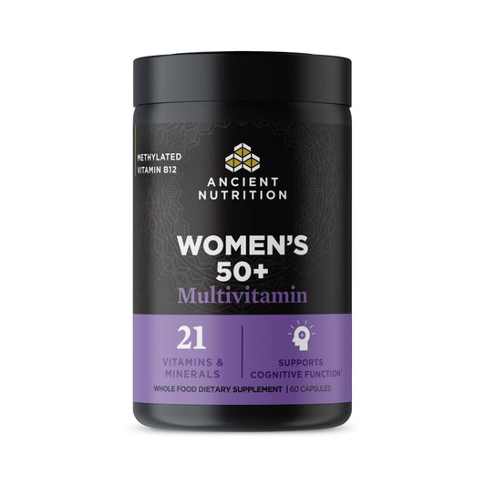Ancient Nutrition frente del envase mostrando etiqueta clara y beneficios
