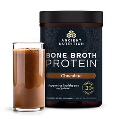 Ancient Nutrition envase frontal que muestra contenido y beneficios