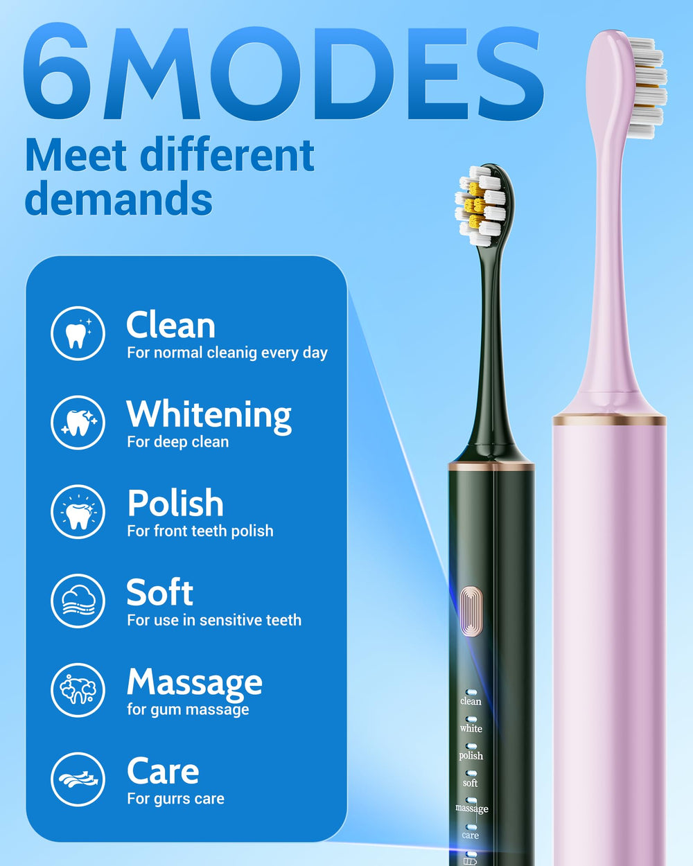 Aneebart primer plano de cabezal suave limpiando entre dientes eficazmente