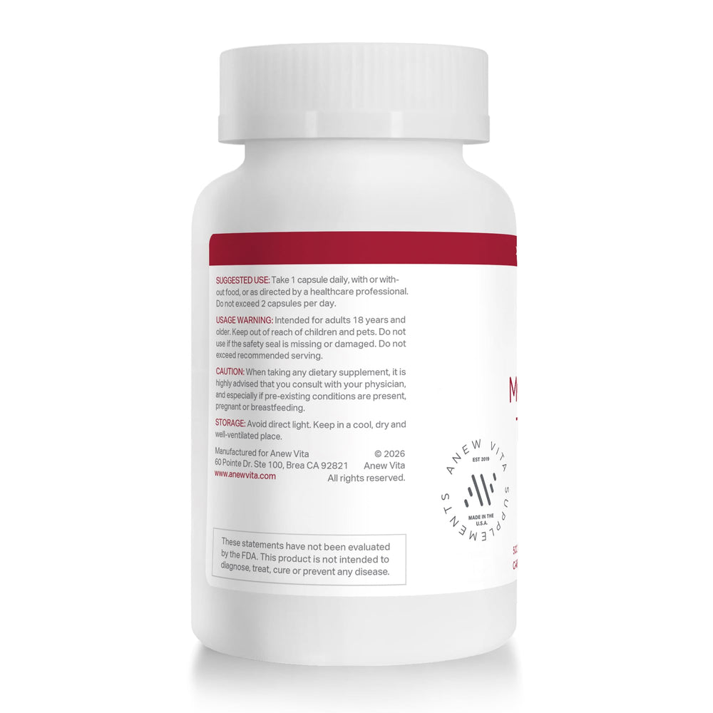 Anew Vita sello de fórmula sin gluten y libre de organismos modificados