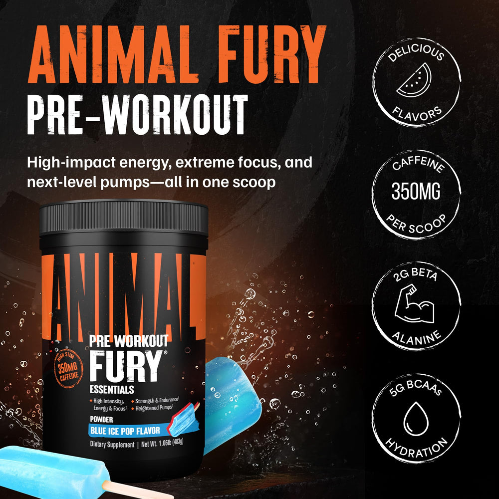 Animal Fury polvo textura fina que facilita mezcla rápida y sin grumos