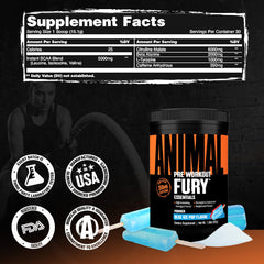 Cucharada de Animal Fury Blue Ice Pop destacando sabor refrescante y motivación