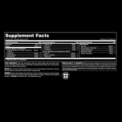 Comparación de tamaño del bote Animal Juiced Aminos que indica 30 servicios disponibles