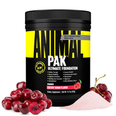 Animal Pak frasco frontal mostrando etiqueta y beneficios deportivos