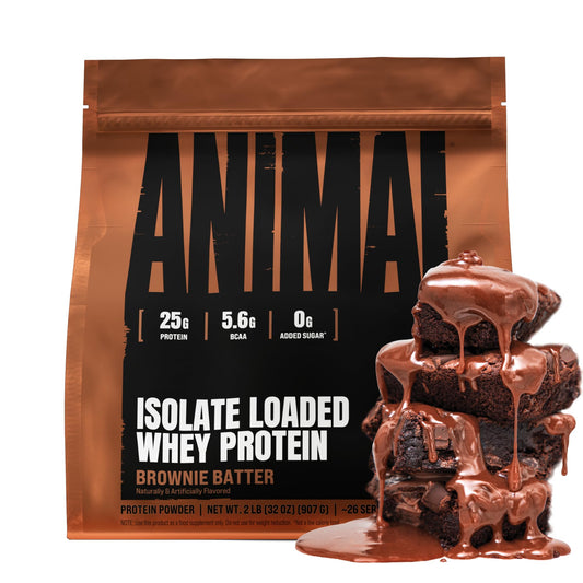 Animal Whey Isolate frente del envase mostrando etiquetado, claridad y confianza