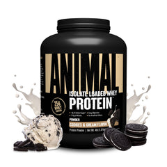 Animal front packaging cookies & cream con diseño claro y beneficios visibles
