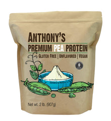 Anthony's Proteína de Guisante Premium en envase, ideal para batidos proteicos.