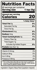 Anthony's textura fina del polvo de maca gelatinizada ideal para mezclar fácilmente