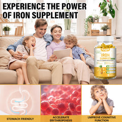 Aouewnk etiqueta con ingredientes muestra hierro y vitaminas clave para absorción