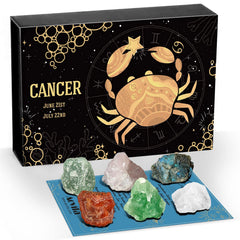 Aovila primer plano de las seis piedras mostrando texturas y colores para reconocimiento fácil