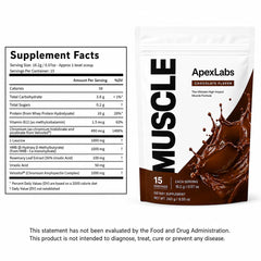 Apex Labs Muscle textura fina del polvo mostrando fácil disolución y mezcla rápida