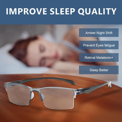 AQOYNQ gafas en uso leyendo, enfoque automático para lectura cómoda