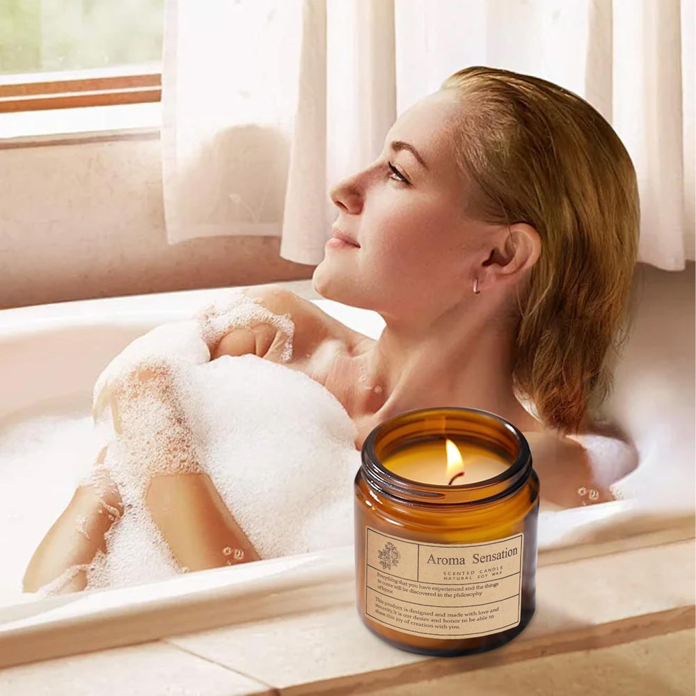 ARCASA Coconut Vanilla Candle displayed as cozy fall home decor