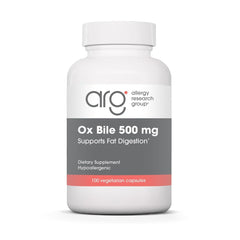 Allergy Research Group envase frontal mostrando ARG Ox Bile y beneficio digestivo
