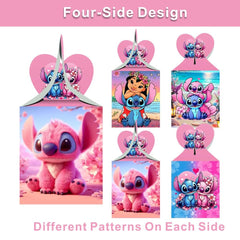 ARHAVI caja Stitch abierta con golosinas dentro para organizar recuerdos fácilmente
