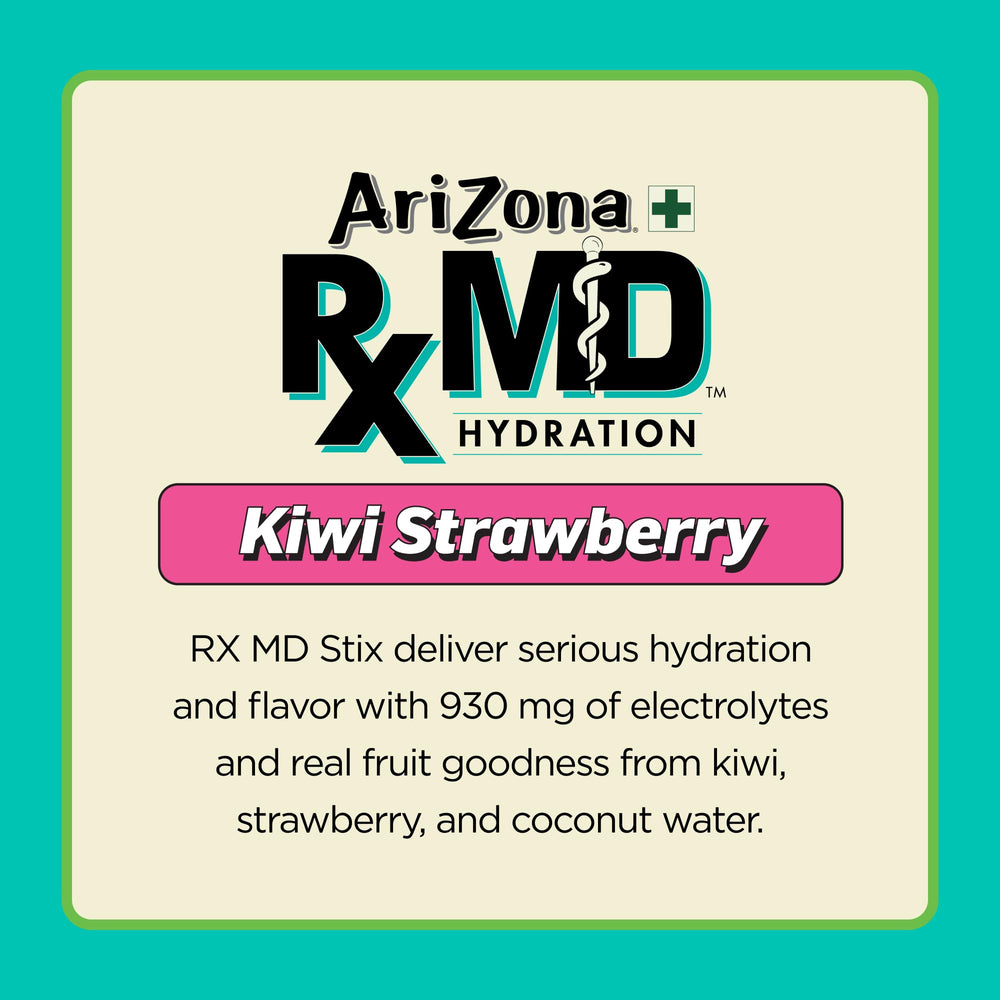 AriZona Rx MD primer plano de la textura del polvo con fruta liofilizada visible