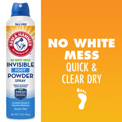 Arm & Hammer comparación de tamaño del envase con una mano para referencia