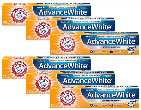 Arm & Hammer frontal del empaque mostrando marca y beneficio blanqueador