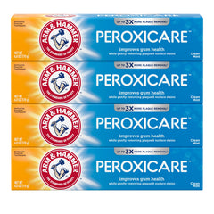 Arm & Hammer tubo frontal mostrando etiqueta y sabor Clean Mint, limpieza efectiva
